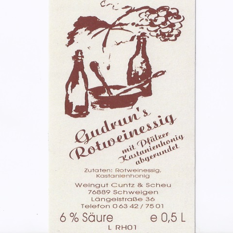 <br><h1>Nr. 86</h1><br>Rotweinessig mit Kastanienhonig<br>